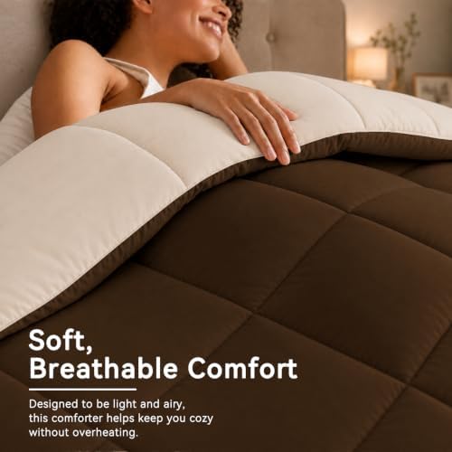 Anluoer Full Size Comforter Sets, 7 Piece Bed in a Bag Full Bedding Sets