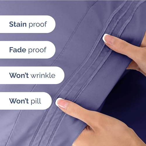 Twin Size 3 Piece Sheet Set - Ultra Soft & Cooling Sheets - French Violet