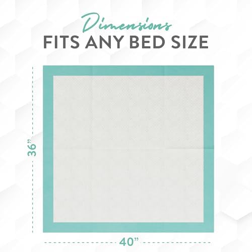 Inspire Extra Large Super Absorbent Disposable Bed Pads for Incontinence Ultra Thick and Absorbent Bed Pads Disposable Adult | Puppy Pads Pee Pads for Adults (40" X 36" Pack of 50)