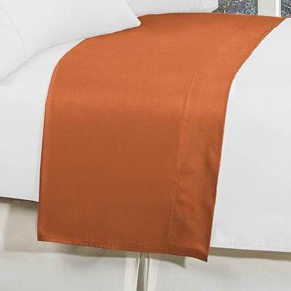 Elegant Comfort Premium Hotel Quality 1-Piece Flat Sheet, Luxury and Softest 1500 Premium Hotel Quality Microfiber Bedding Flat Sheet, Wrinkle-Free, Stain-Resistant, California King, Coral
