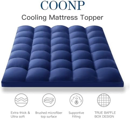 COONP California King Mattress Topper, Extra Thick Pillow Top Mattress Pad