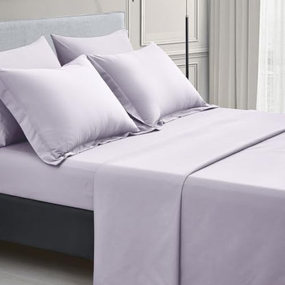 Maple&Stone Full Comforter Set 7 Pieces Bed in a Bag Light Purple Bed Set