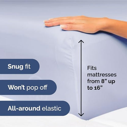 Full Size 4 Piece Sheet Set - Soft & Cooling Sheets - Light Dusty Purple