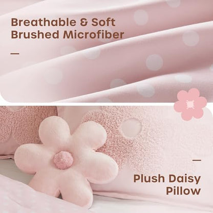 Intelligent Design Kids Pink Floral Queen Comforter Set for Girls, 4pc