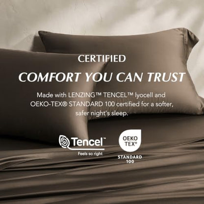 EverGrace Tencel™ Sheet Set, Breathable & Cooling, Cal.King, Espresso Brown