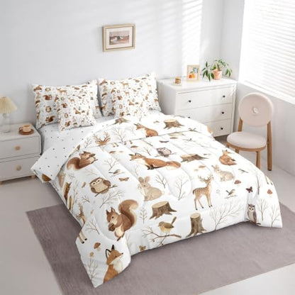 Erosebridal Wild Animals 7 Piece Comforter Set Twin