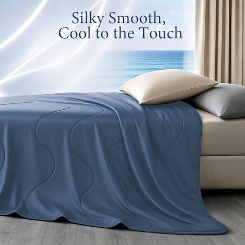 Cooling Comforter for Hot Sleepers, King 106x90, Midnight Blue
