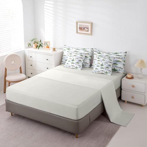 Feelyou Army Military 7 Piece Bedding Set Camouflage Print Comforter Set with Sheets for Kids Boys Girls Tank Aircraft Bed in a Bag Army Green Bed Set Soft Lightweight