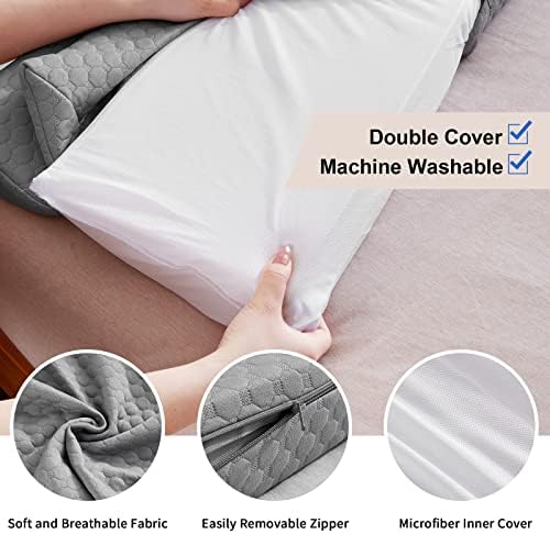 EUHAMS King Bed Wedge Pillow, Mattress Gap Filler for Headboard