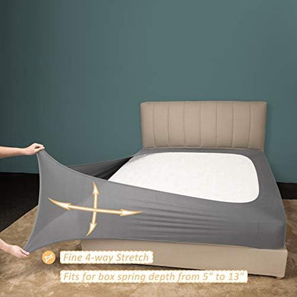Mrs Awesome Stretch Jersey Box Spring Cover King/Cal King, Light Gray
