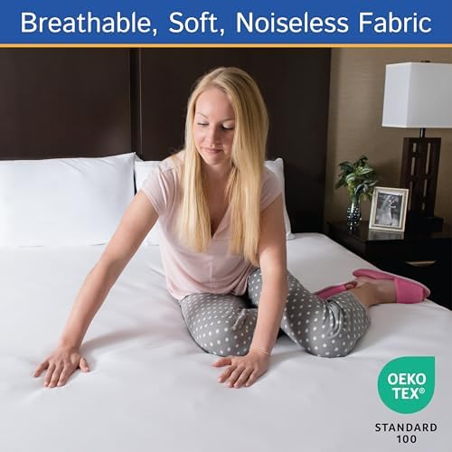 Queen Size Mattress Protector Waterproof Zippered Cover Premium Quality Encasement White