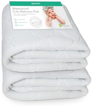 Newton Baby Waterproof Crib Mattress Pad, Breathable - 2 Pack
