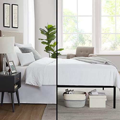 Nestl White Bed Skirt Queen Size - 14 Inch Drop Brushed Microfiber Skirts Hotel Quality Pleated Shrinkage & Fade Resistant (Pack of 2)
