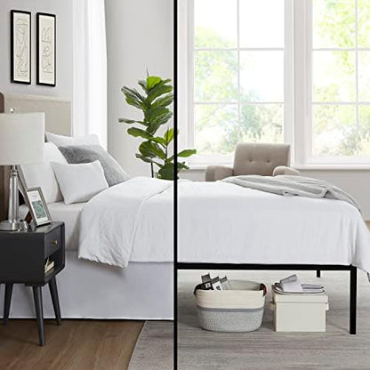 Nestl White Bed Skirt King Size - King Bed Skirt 14 Inch Drop - Brushed Microfiber Bed Skirts - Hotel Quality Pleated Bed Skirt - Shrinkage & Fade Resistant (Pack of 2)