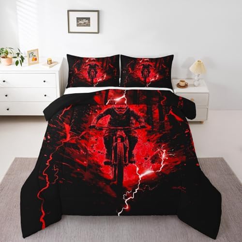 Feelyou Dirt Bike Kids Bedding Set Boys Girls Full Size