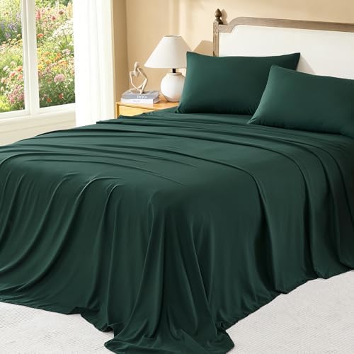 Litanika Super King Comforter Set with Sheets, 7 Pieces Boho Bed Set