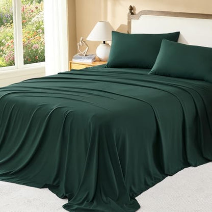 Litanika Super King Comforter Set with Sheets, 7 Pieces Boho Bed Set