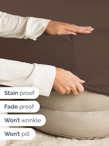 CGK Linens Extra Deep Cal King Fitted Sheet - Fitted Sheet Only - Brown
