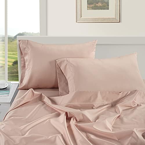 LANE LINEN Luxury 100% Egyptian Cotton Sheets Queen Size Bed Set, Eco-Friendly Oeko-Tex Certified, Fade Resistant, Fully Elasticized Fitted, Machine Washable, Cooling Cotton Bed Sheet – Vintage Petal