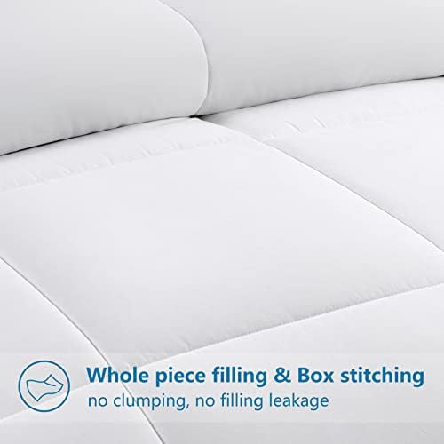 EASELAND Twin Size Down Alternative Comforter, White, 64x88 Inches