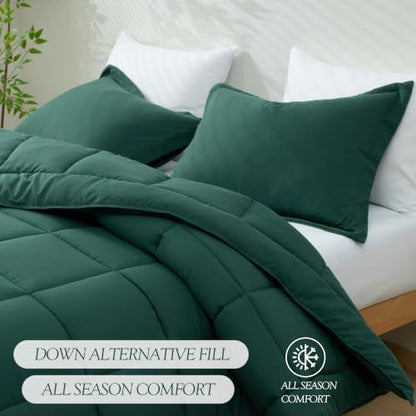 HIG 3pc Emerald Full Size Bedding Comforter Set Duvet Insert Blanket