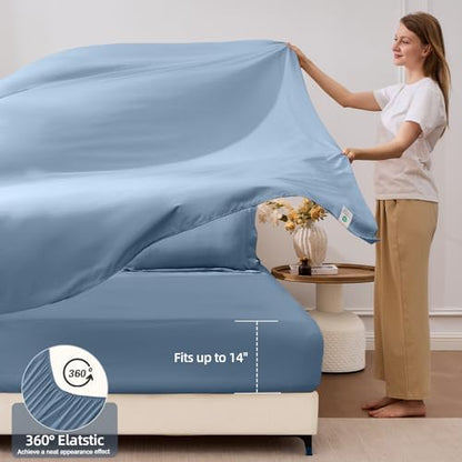 FUANNA Queen Comforter Set 7 Pieces, Luxury Bedding Set, Soft Bed in a Bag