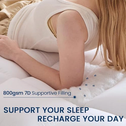YUGYVOB King Mattress Topper Extra Thick, Cooling Plush Mattress Pad