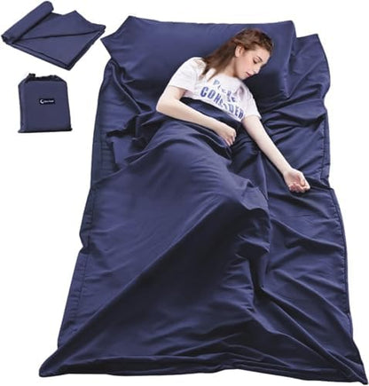 Lightweight Sleep Sack, Compact Sleeping Bag Liner Travel Sheets for Hotel