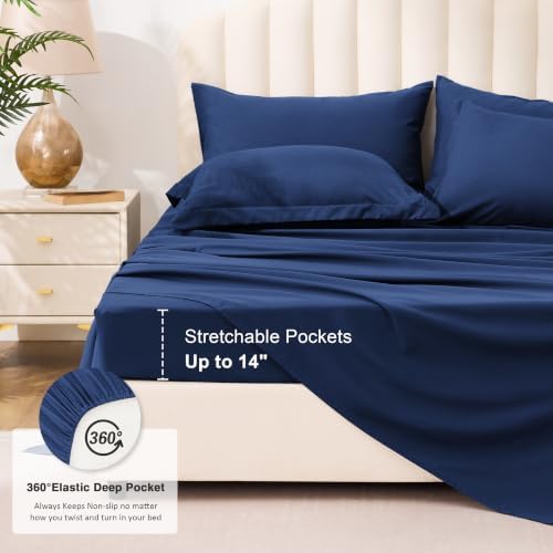 Love's cabin Plaid Twin XL Comforter Set, Dark Blue