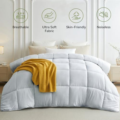 L LOVSOUL King Comforter Down Alternative Duvet Insert, 106x90IN