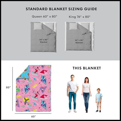 Northwest Power Rangers Retro Twin Quilted Blanket, Comfy Throw, Adults Boys Girls, Soft Lightweight Bedding for Bed, or Couch, 60 x 80 inches