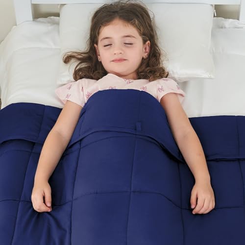 yescool Weighted Throw Blanket 10lbs, 41" x 60", Blue