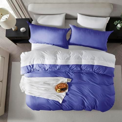 Hearth & Harbor Prewashed California King Duvet Cover Set, Royal Blue