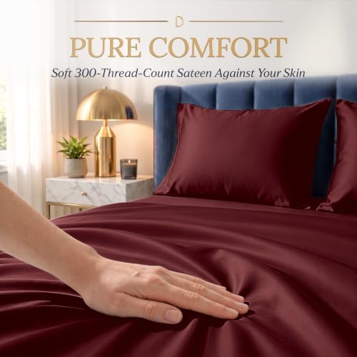 DECOLURE 100% Viscose Derived from Bamboo Sheets King Size | 4 Pc Bed Set