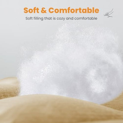 MATBEBY California King Quilted Fitted Mattress Pad - Breathable, Fluffy, Cooling, Deep Pocket, Machine Washable, Beige