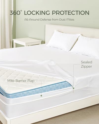 FAUNNA 100% Cotton Bed Bug Dust Mite Mattress Protector Cover Full 16 Deep