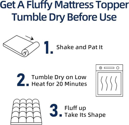 CHOPINMOON Queen Mattress Topper for Back Pain, Thick Mattress Pad Cover