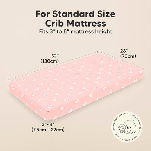 KeaBabies 2pk Organic Cotton Crib Sheets for Boys Girls 52x28, Dreamland