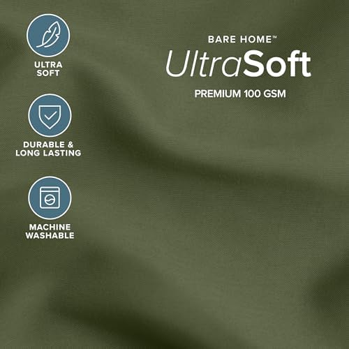 Bare Home Queen Comforter Set - 1800 Ultra Soft (Queen, Cypress Green)