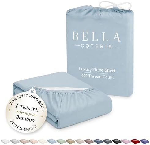 Bella Coterie | Luxury Bamboo Viscose Split King Size Fitted Sheet Only