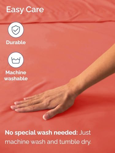 CGK Linens Extra Deep Queen Fitted Sheet - Fitted Sheet Only - Coral