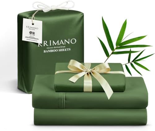 Bamboo Viscose Sheet Set Twin Size, Cooling Sheets Bed Set 3pcs