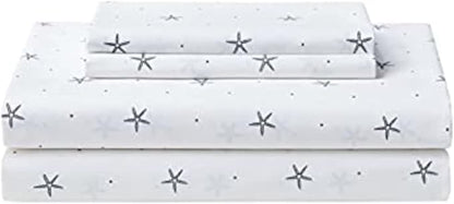 Nautica - Full Sheets, Cotton Percale Bedding Set, Casual Home Decor (Star Spangled Coastal Navy, Full)