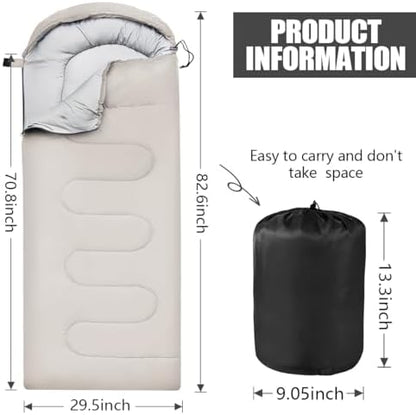 OBTANIM Sleeping Bags Portable Waterproof Camping Sleeping Bag for Adults Kids 4 Seasons Cold Weather or Warm Backpacking Hiking Travel Indoor Outdoor Use