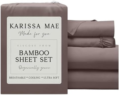 KARISSA MAE Luxury Bamboo Viscose Full Size Sheet Set