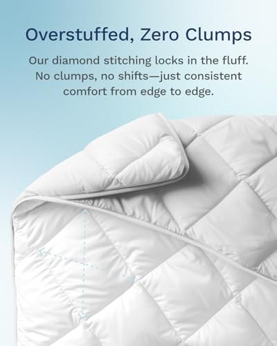 ViscoSoft Queen Reversible Comforter - Down Alternative Duvet Insert -White