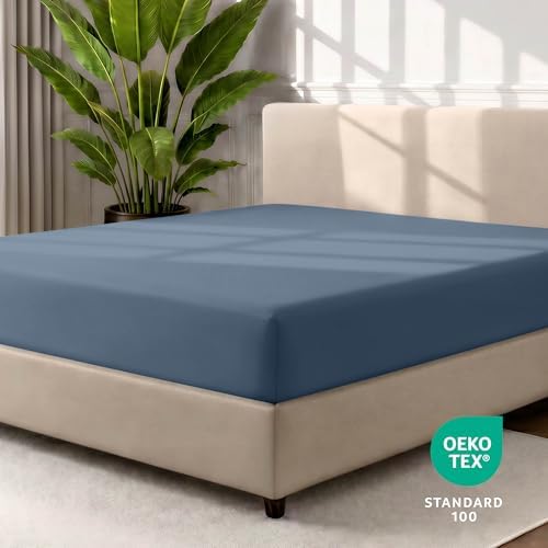 Bare Home King Fitted Sheet - 1800 Ultra-Soft (King, Bering Sea)