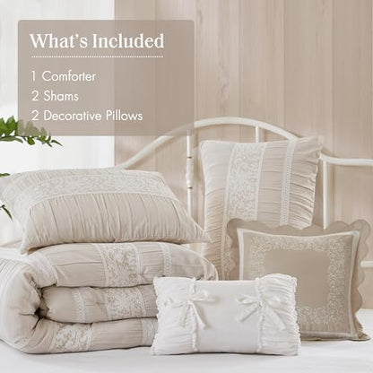 Madison Park Farmhouse Comforter Set, 5PC King Bedding Set
