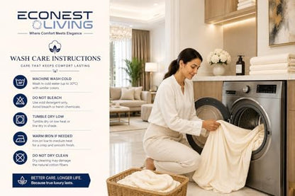 100% Egyptian Cotton Full Bed Sheets Set 6Pc, 16" Deep Pocket Sheets, Ivory
