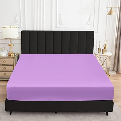 Sufdari Twin XL Mattress Protector,Waterproof Mattress Protector,Fitted Sheet Style Mattress Cover with 18" Deep Pocket,Washable and Comfortable-Purple,Twin XL